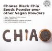 Whole Black Chia Seeds - 24 Ounce / 680 Grams Jar (48+ Servings) - Proudly Made in America - Healthy Nourishing Essentials by Green Heights 24 oz